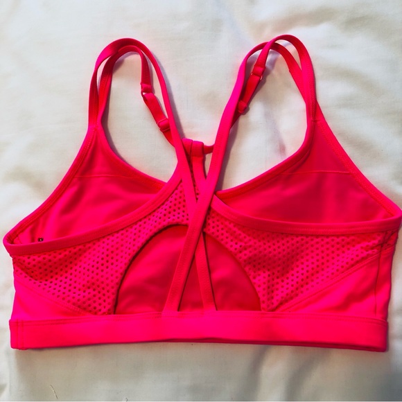 LORNA JANE Small Funky Pink Sports Bra Crop Top - Cross-over Straps - Picture 10 of 16